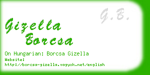 gizella borcsa business card